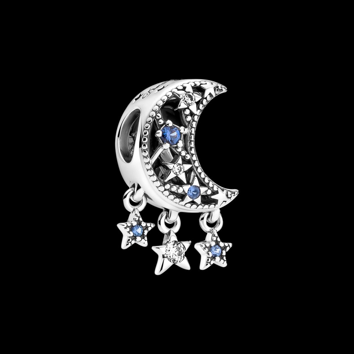 Pandora - charm Star & Crescent Moon sølv