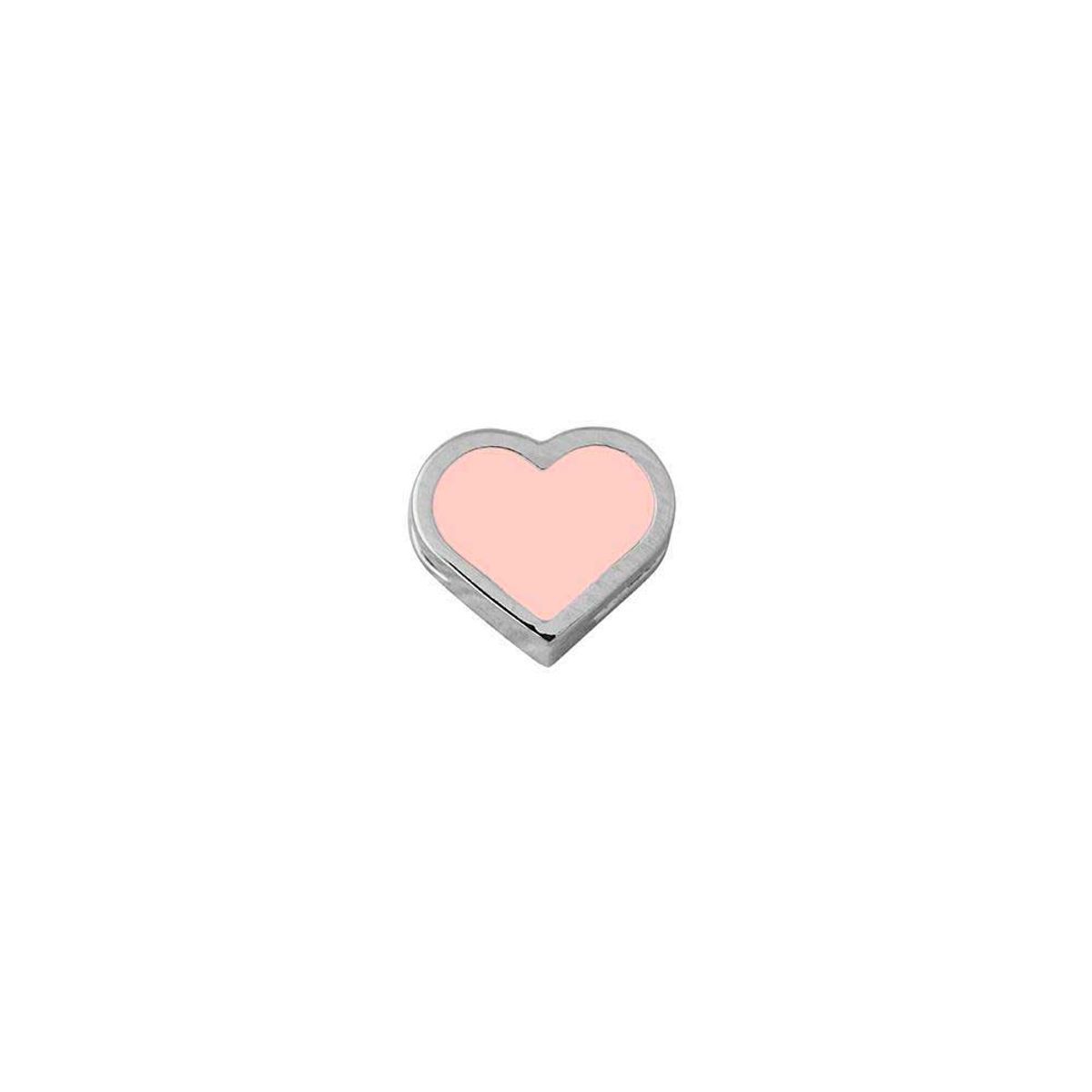 DESIGN LETTERS - Enamel Heart charm 90302003NUDE