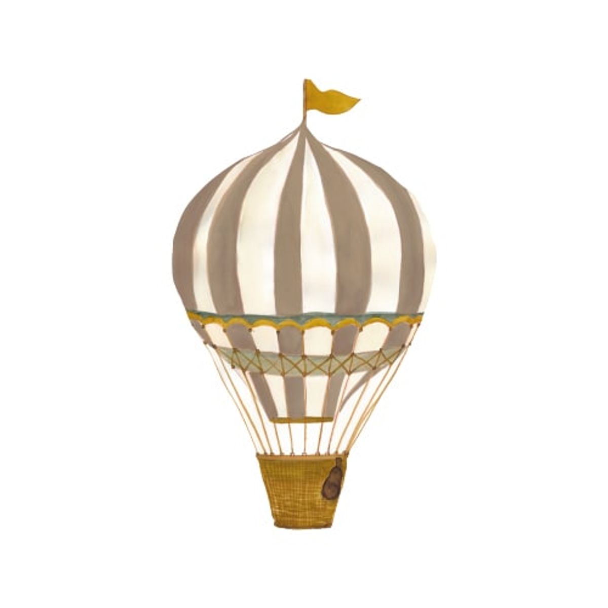 That's Mine - Wallsticker Retro air balloon large brown - Brown