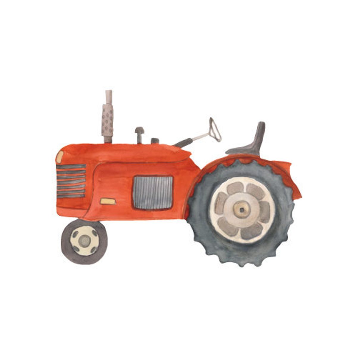 Wallsticker Retro Tractor - Multi