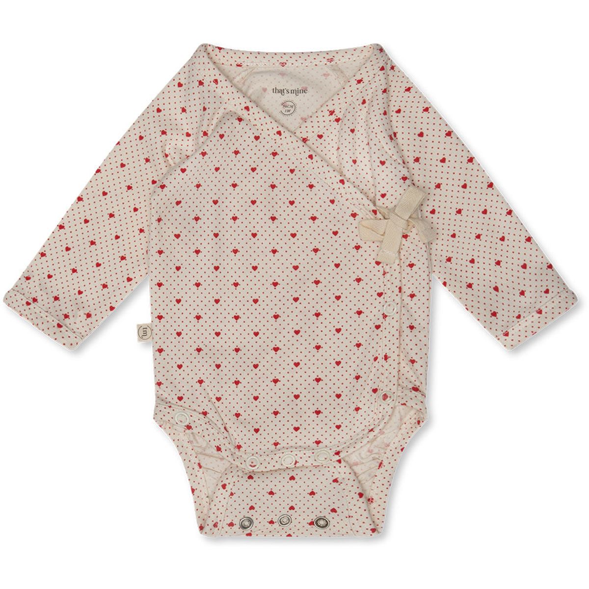 That's Mine - Elia slå-om body - Lots of love red - 56cm - 1M