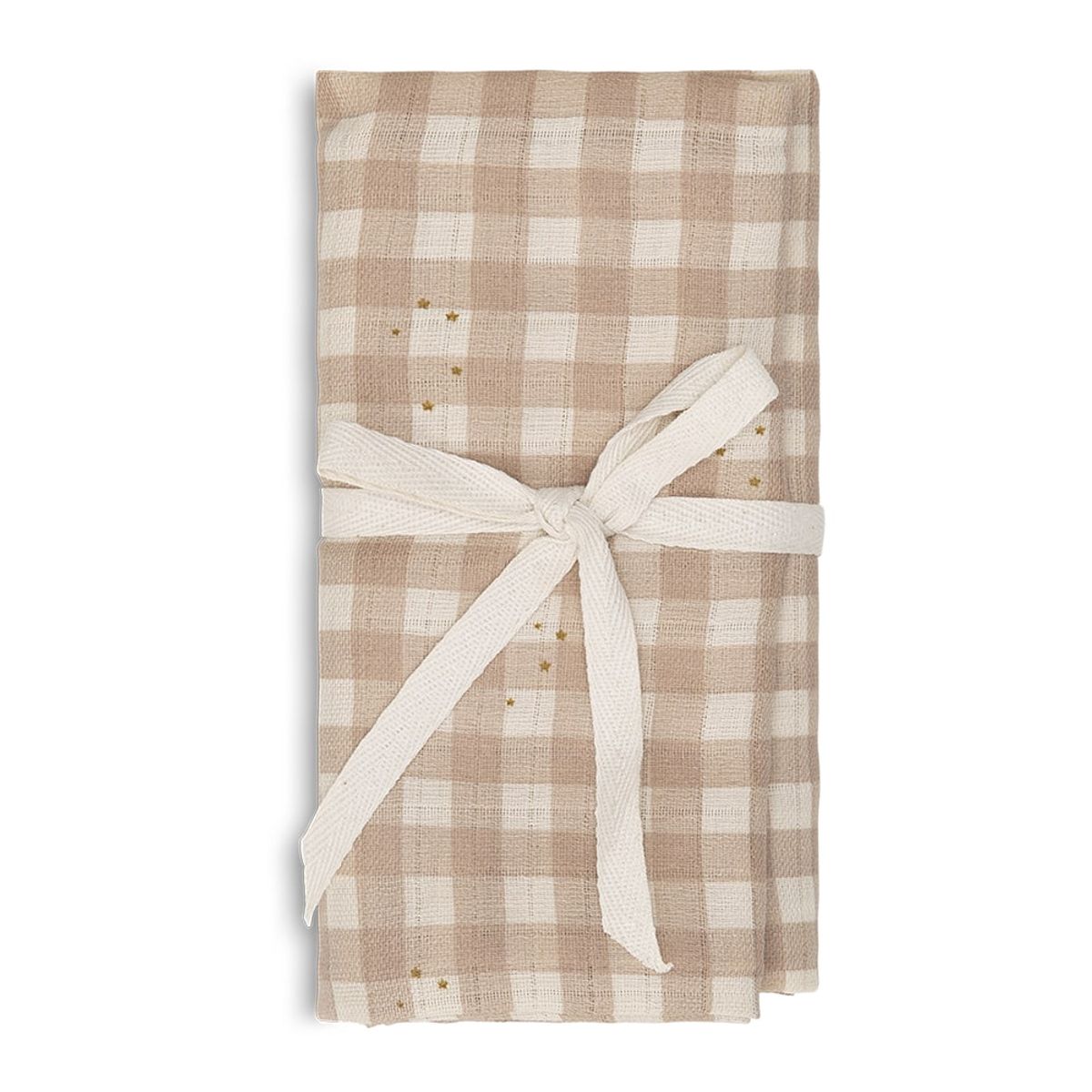 Jana muslin swaddle - Stardust check beige