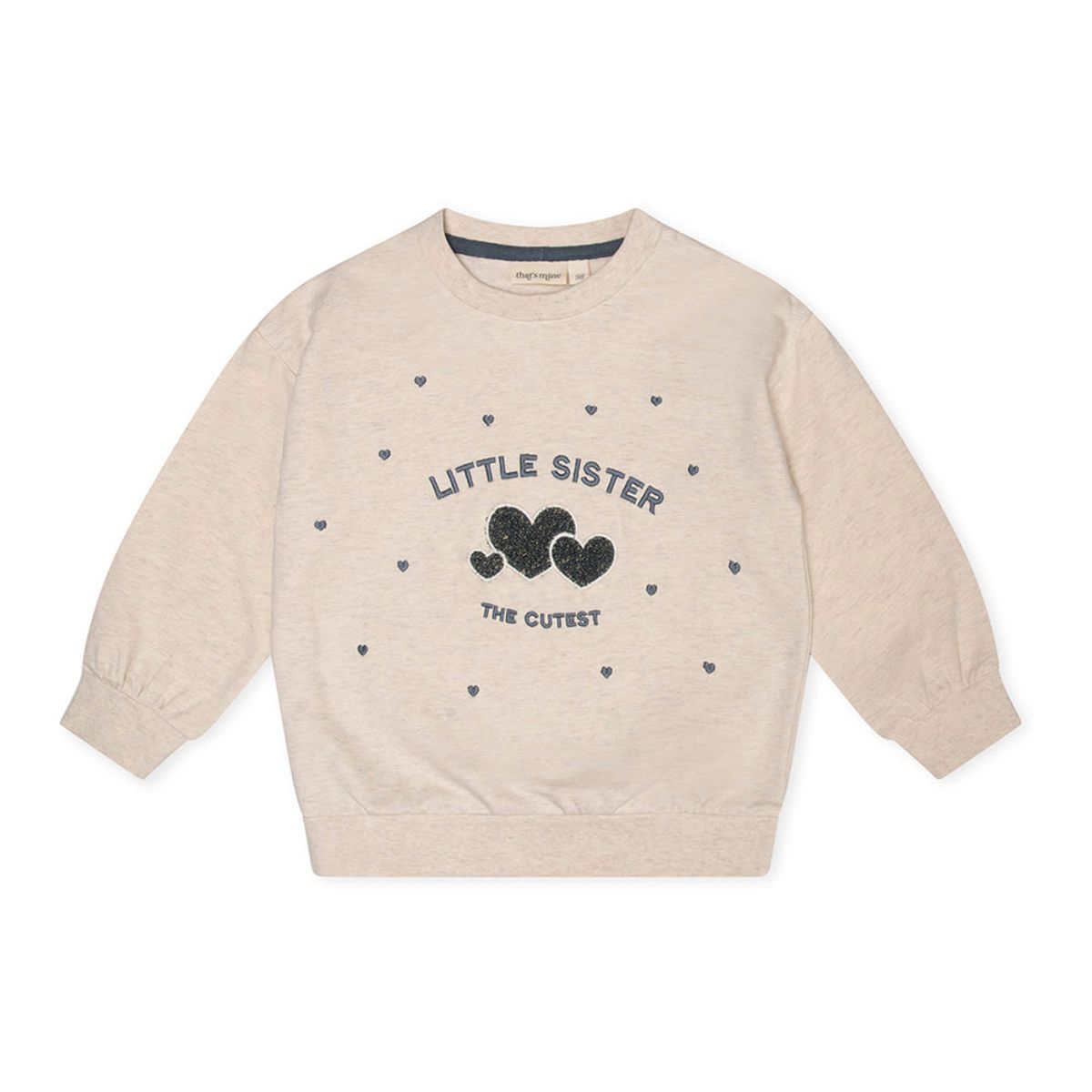 That's Mine - Finley lillesøster sweatshirt - Light creme melange - 92 cm - 2 Jahre