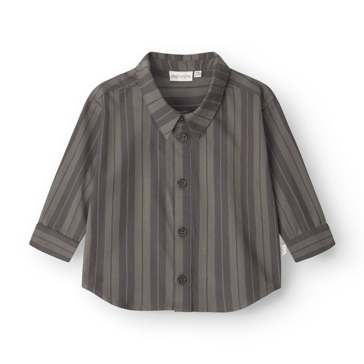 That's Mine - Harald shirt - Olive stripe - 98cm - 3Y