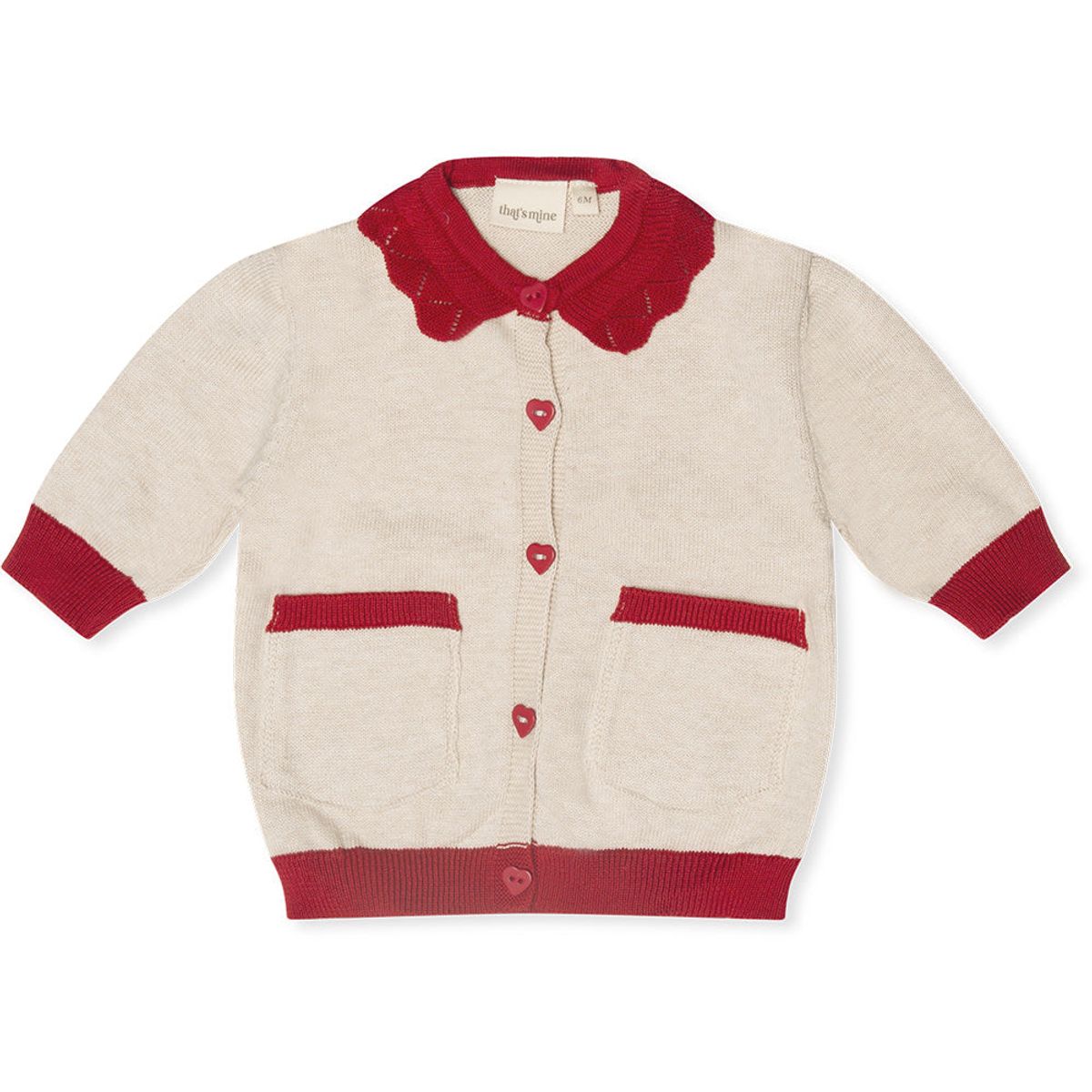 That's Mine - Felizia cardigan - Oatmeal melange - 68cm - 6M