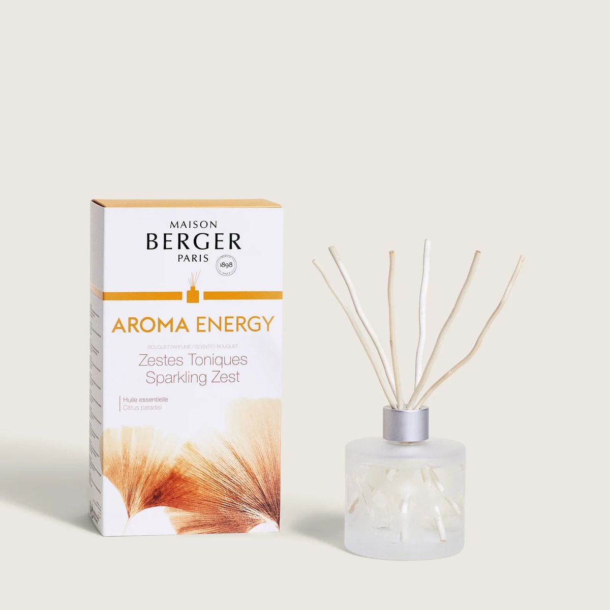 AROMA ENERGY DUFTPINDE - SANDBLÆST SCENTED BOUQUET - MAISON BERGER PARIS - Scented Bouquet / Flakon m. Duftpinde - Maison Berger Paris - StudioBuus