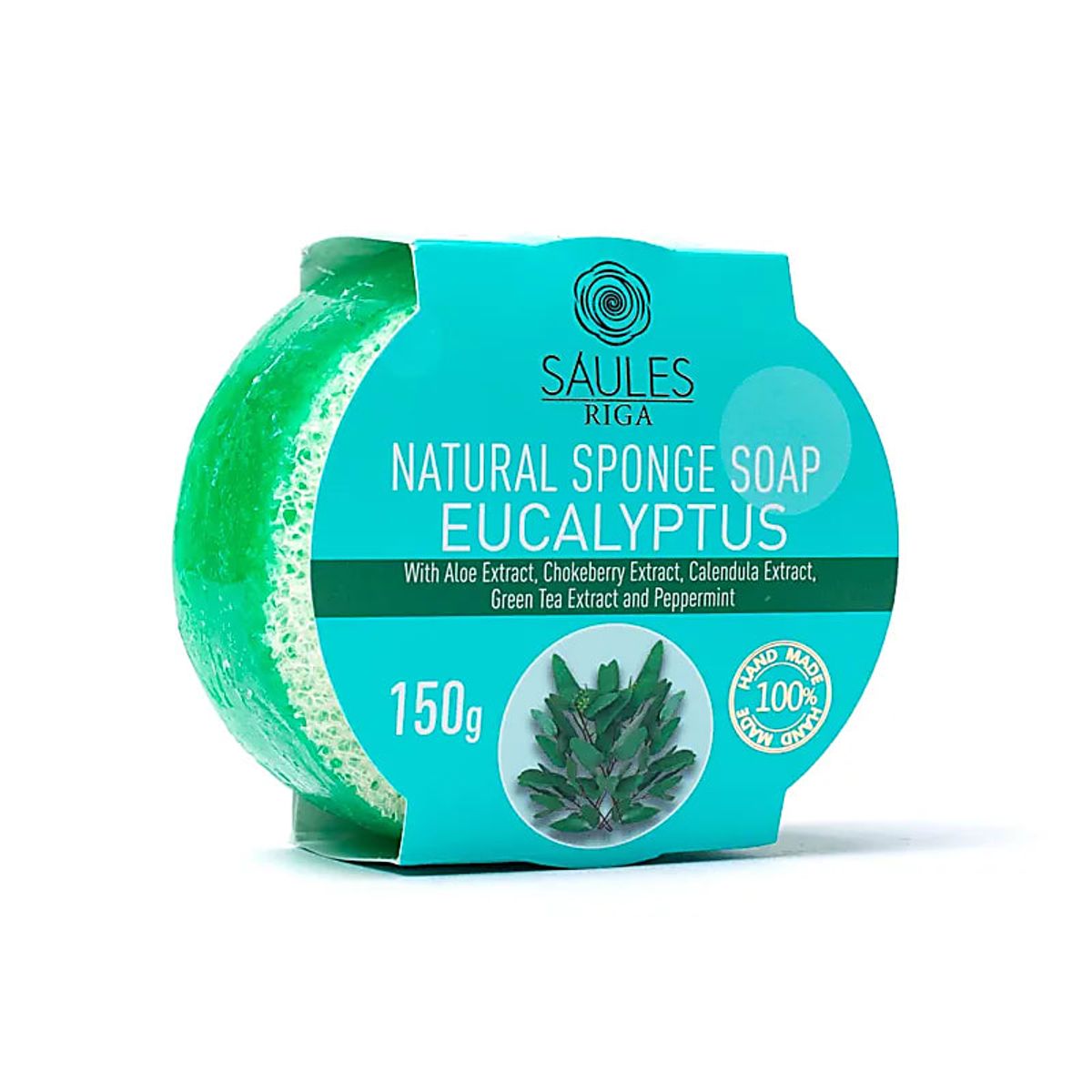 SAULES RIGA - SÆBESVAMP M. EUKALYPTUS - ØKOLOGISK & NATURLIG BODY SCRUB - sæbe & svamp - SAULES RIGA - StudioBuus