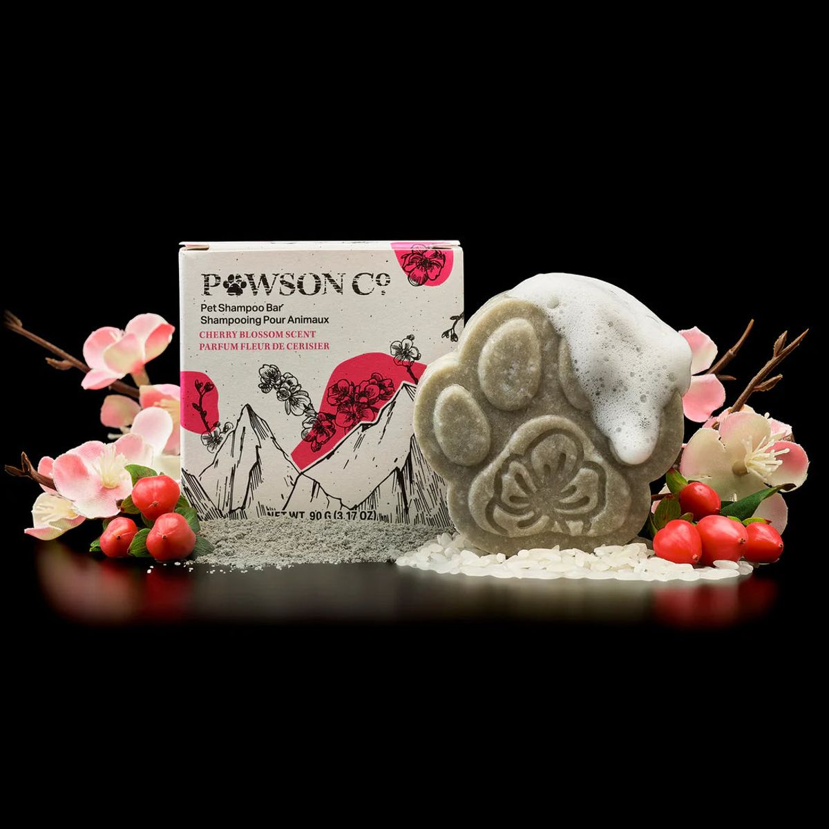 VIORI BEAUTY - PET SHAMPOO BAR M. LONGSHENG RISPROTEIN & CHERRY BLOSSOM - NATURLIGE PLEJE TIL KÆLEDYR - Shampoo Bar - Viori Beauty - StudioBuus