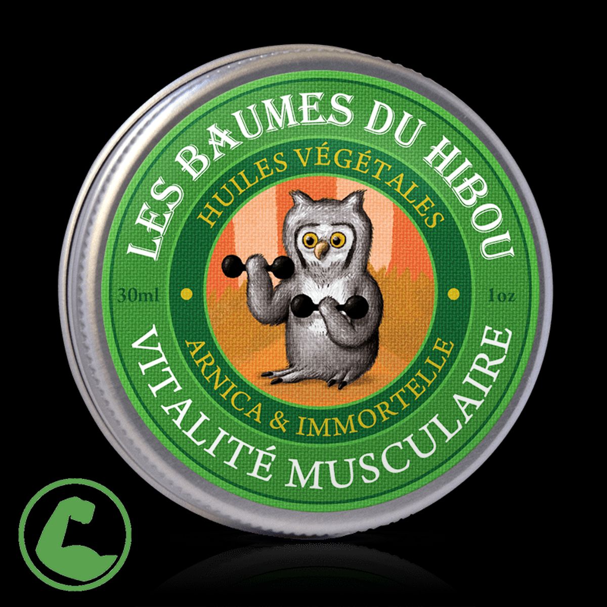 OWL BALM MUSCLE VITALITY - ØKOLOGISK SHEA BUTTER & ARNICA BALM TIL MUSKELØMHED - balsam - Les Baumes du Hibou - StudioBuus