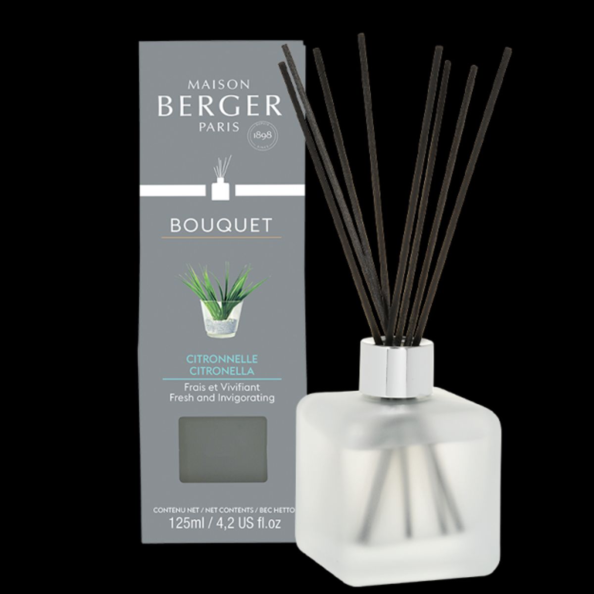 CITRONELLA DUFTPINDE - CUBE SCENTED BOUQUET - MAISON BERGER PARIS - Scented Bouquet / Flakon m. Duftpinde - Maison Berger Paris - StudioBuus