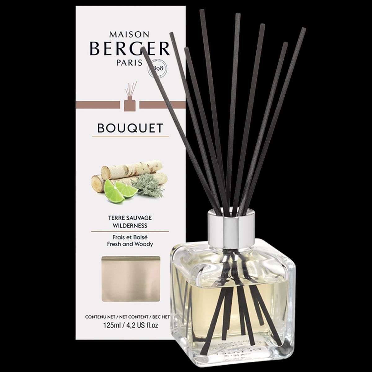 DUFTPINDE M. WILDERNESS - CUBE SCENTED BOUQUET - MAISON BERGER PARIS - Scented Bouquet / Flakon m. Duftpinde - Maison Berger Paris - StudioBuus