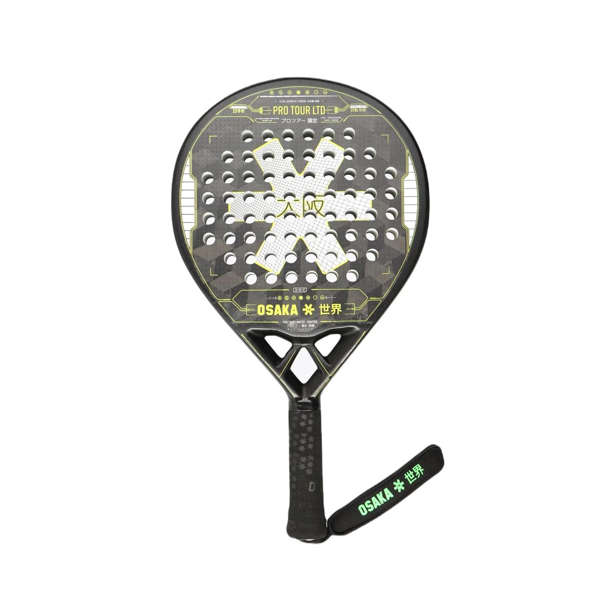 Osaka Pro Tour LTD Control 2023 Padelbat (Grey/Lime)