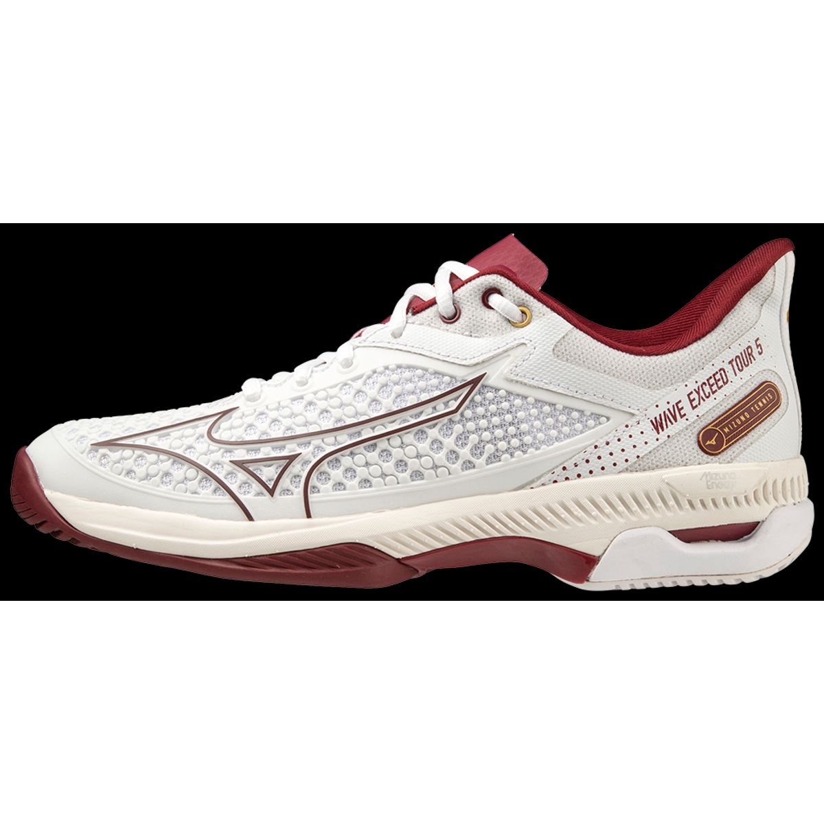 Mizuno Wave Exceed Tour 5 AC Women Padelsko (White/Cabernet/Papyrus) - 39