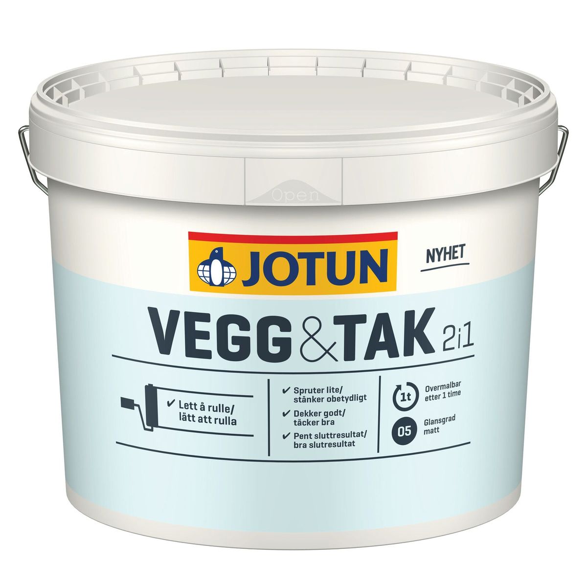 BUDGETVENLIG - Jotun Væg & Loft, Mat - 9 L - Maling