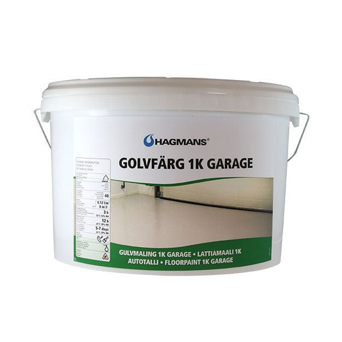 Hagmans Gulvmaling 1K Garage - 4 L - Maling