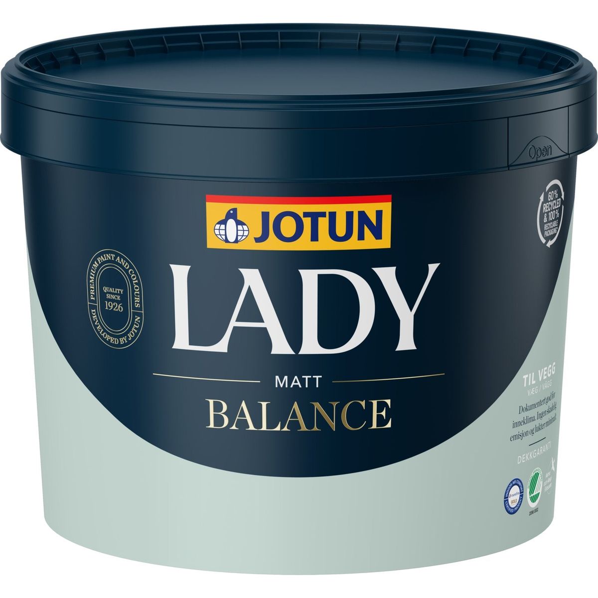 Jotun Lady Balance Glans 5 - Allergivenlig Loft & Vægmaling - 9 L - Maling - Allergivenlig maling