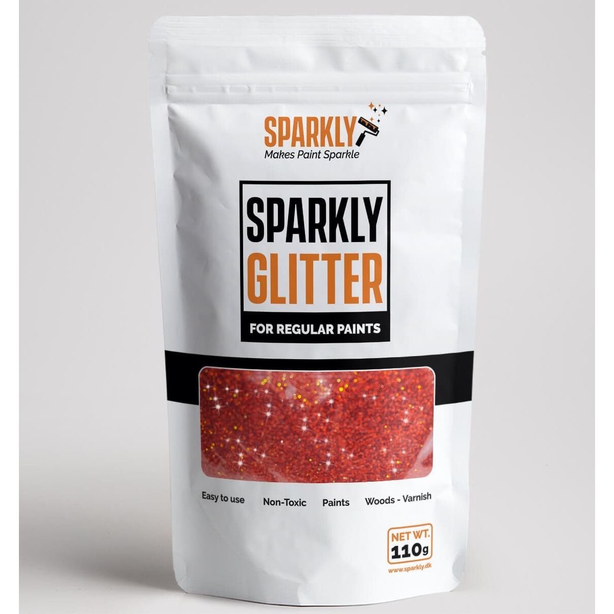 SPARKLYRød Glitter / Glimmer - Pailetter og glitter - Glimmer til maling