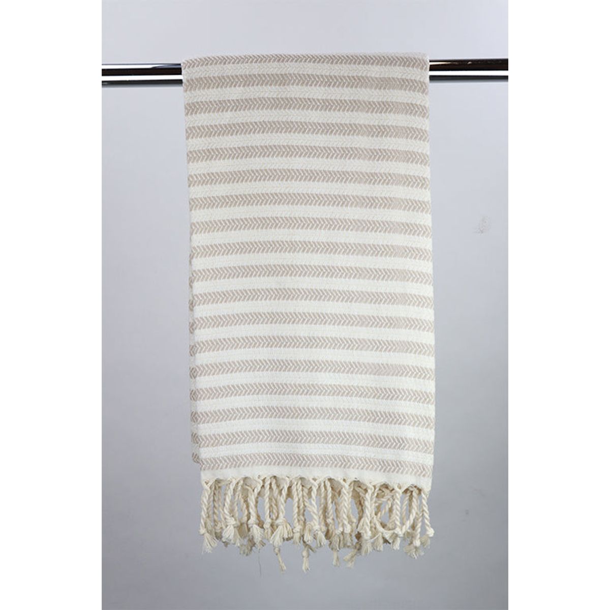 Hamam Single stripe Beige, lille eller stor - 50*100cm