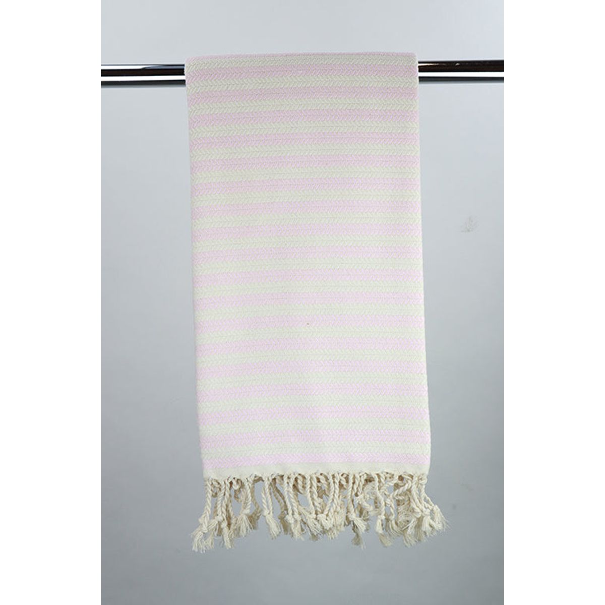 Hamam Single stripe lys rød