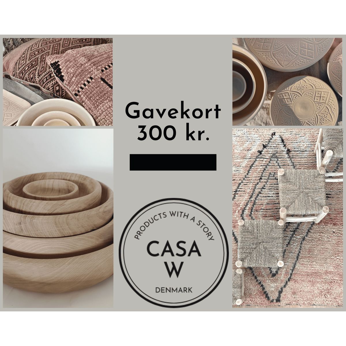 Gavekort Casa W - 300,00 kr.