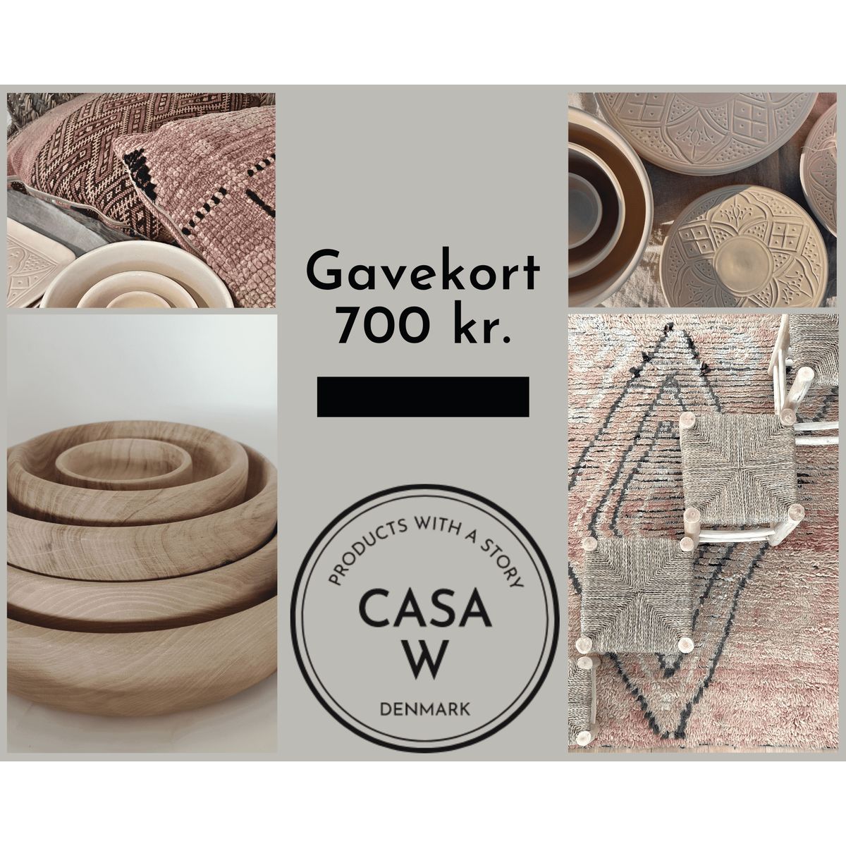 Gavekort Casa W - 700,00 kr.