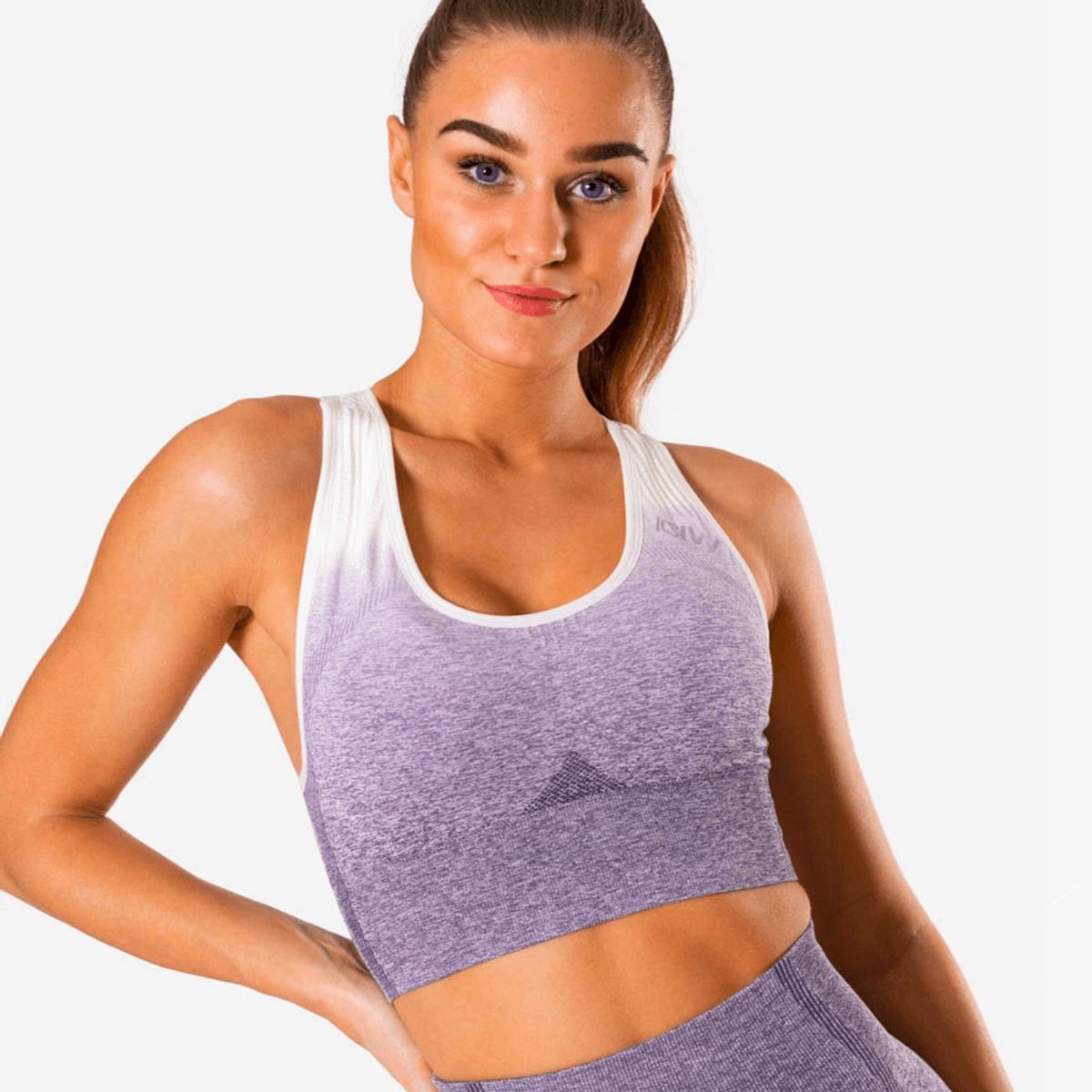 ICANIWILL Ombre Seamless Sports Bra Purple