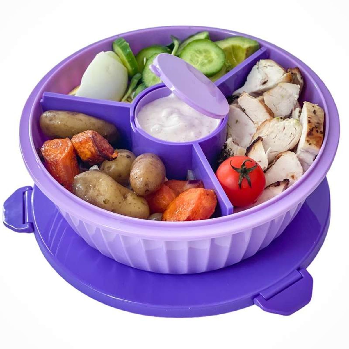 Yumbox Madkasse - Poke Love Bowl - 4 rum - Maui Purple