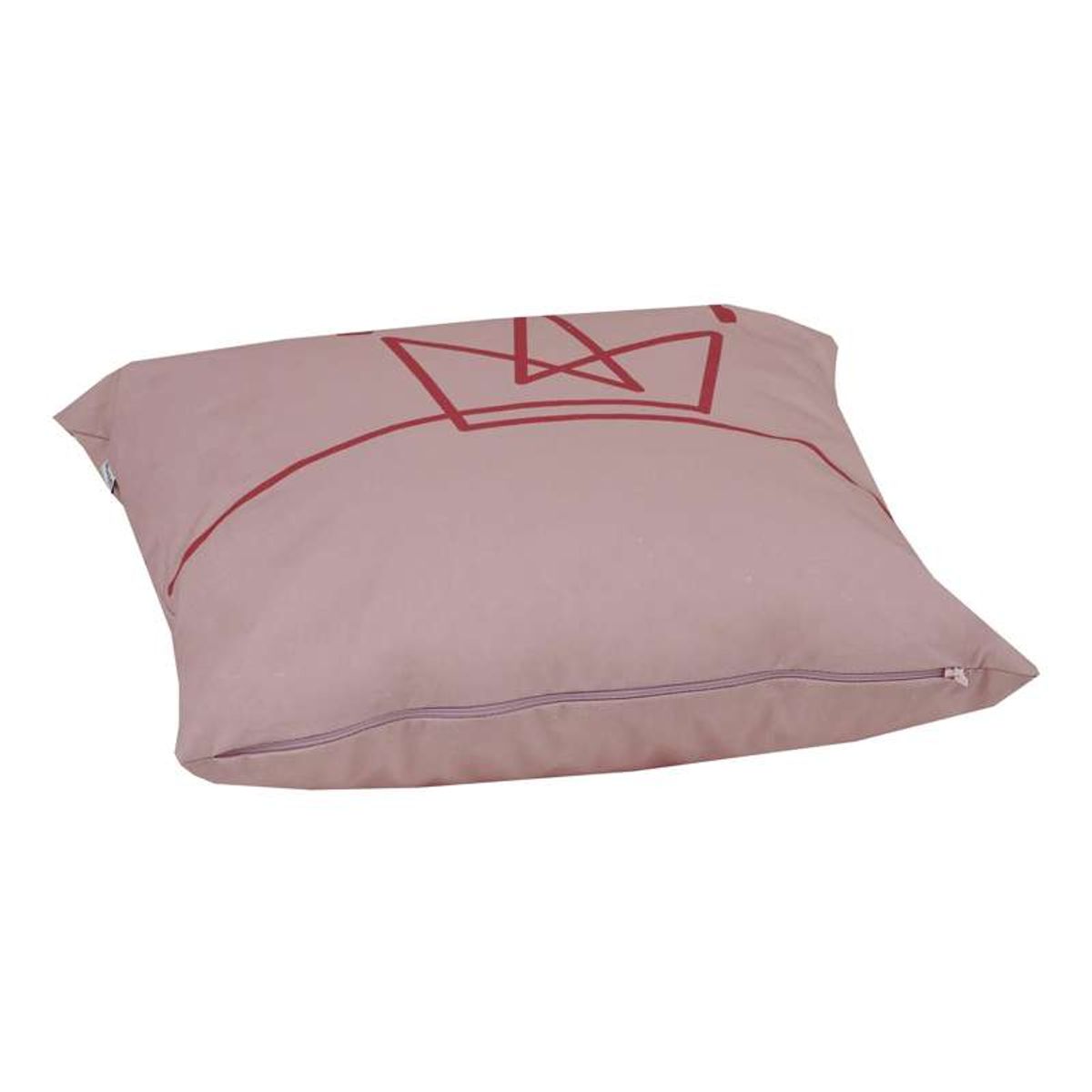 Hoppekids PRINCESS Pude m. Stor Krone - Pale Rose