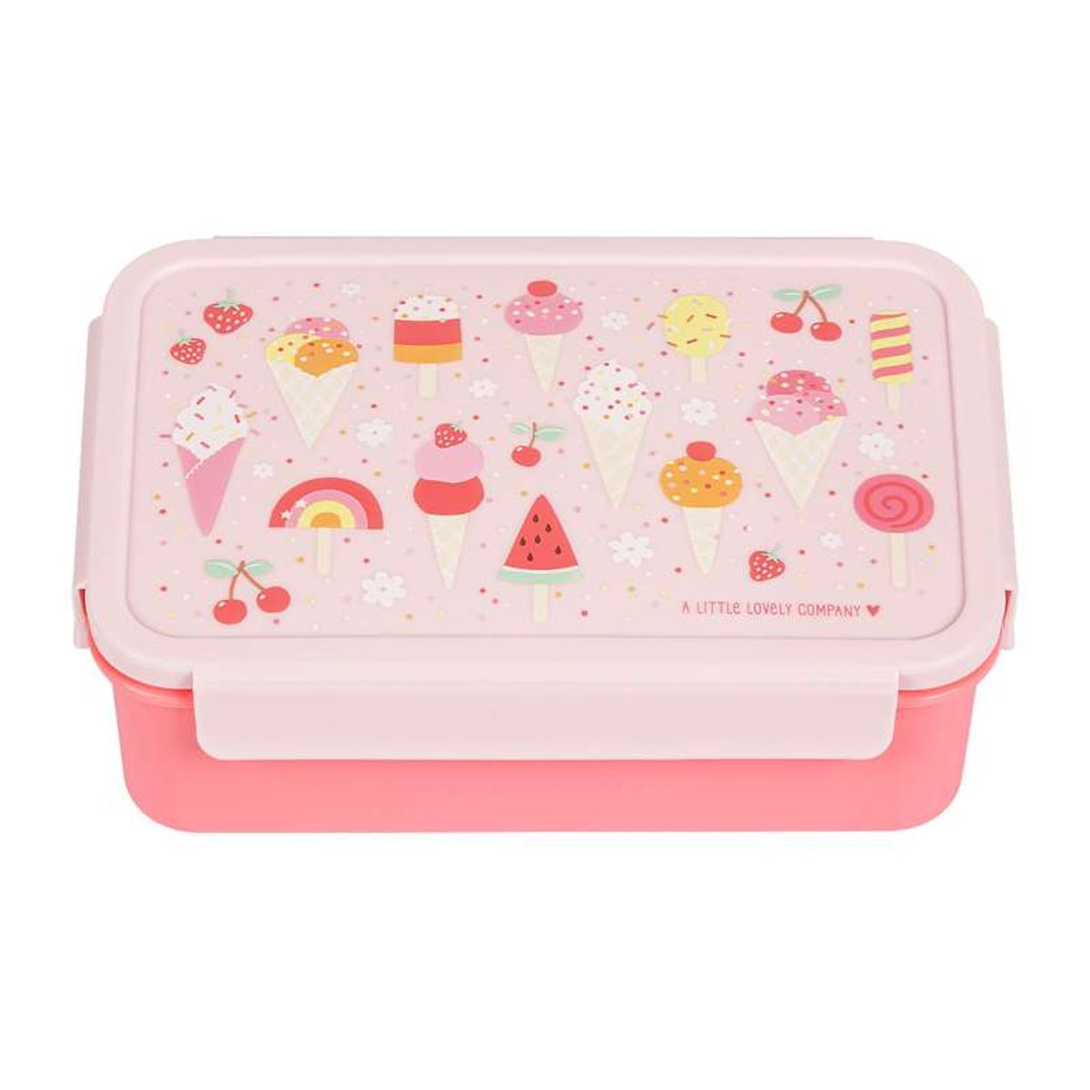 A Little Lovely Company Ruminddelt Bento Madkasse - Icecream - Rosa