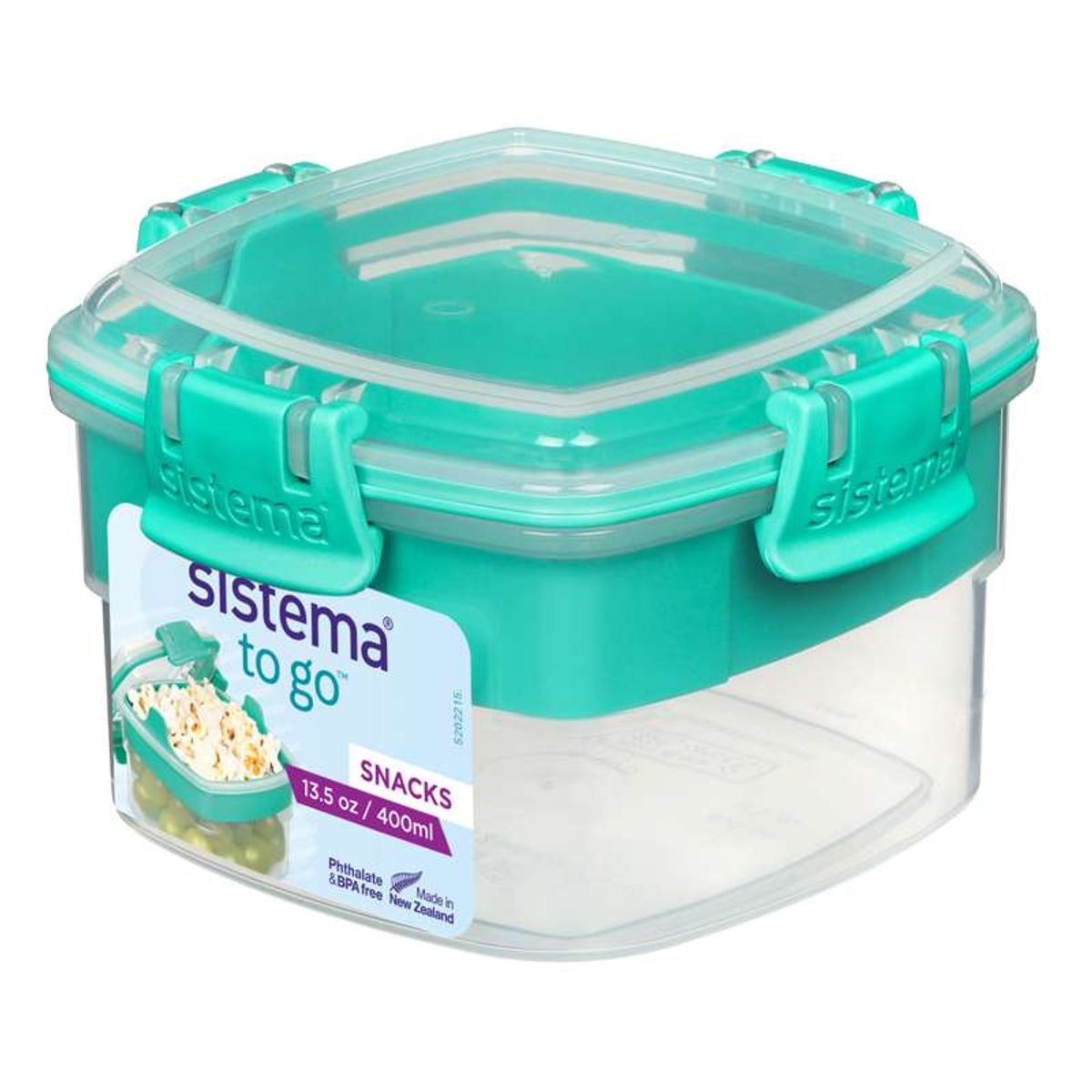 Sistema Snackboks - Snack To Go - 400ml - Klar/Minty Teal