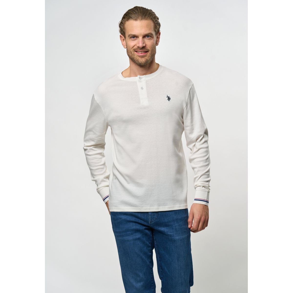 Cosimo Grandad Long Sleeve T-shirt - U.S. Polo Assn - Herre - L