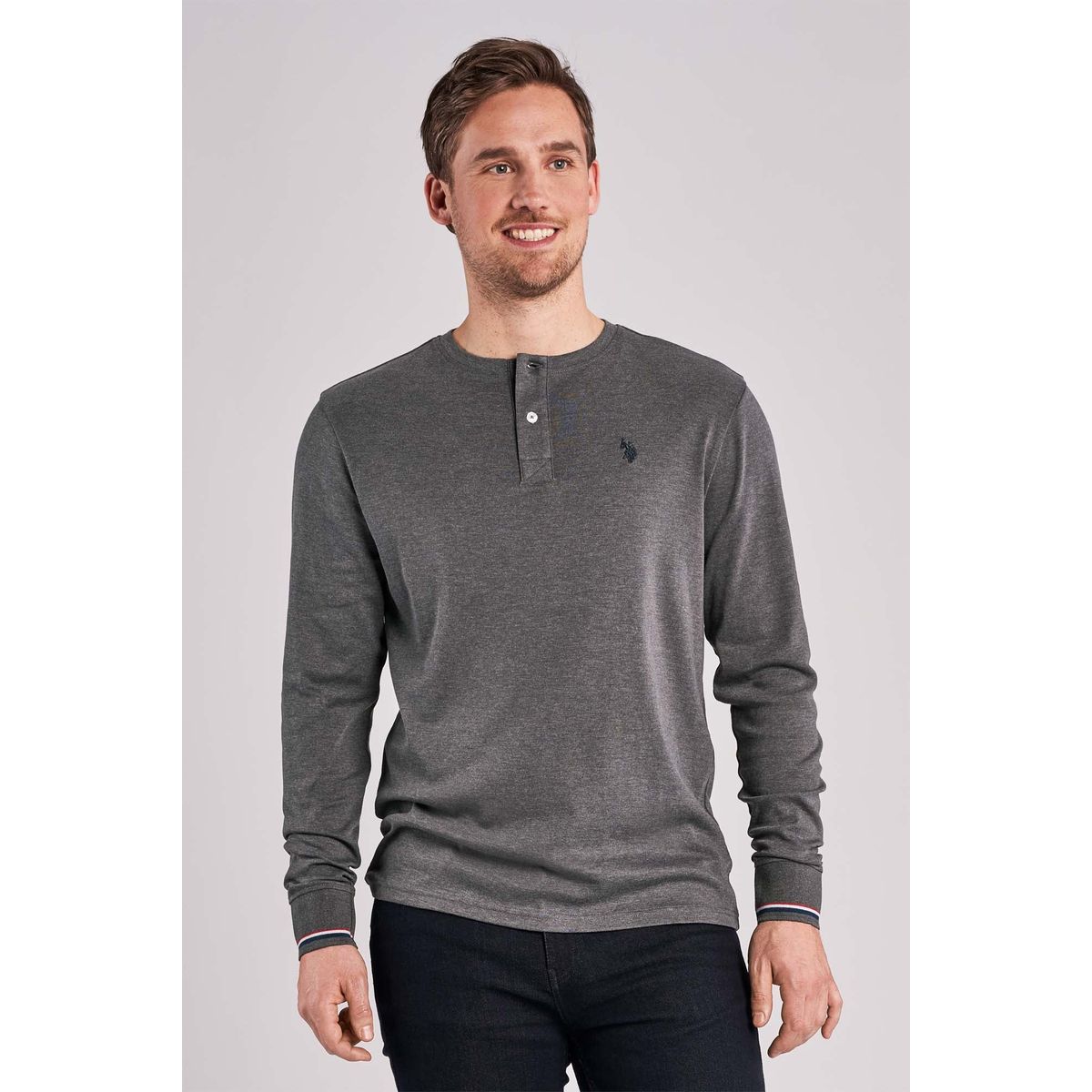 Cosimo Grandad Long Sleeve T-shirt - U.S. Polo Assn - Herre - XL