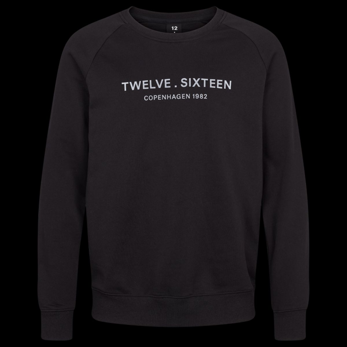 Twelve Sixteen Sweatshirt Sort Bomuld - Medium