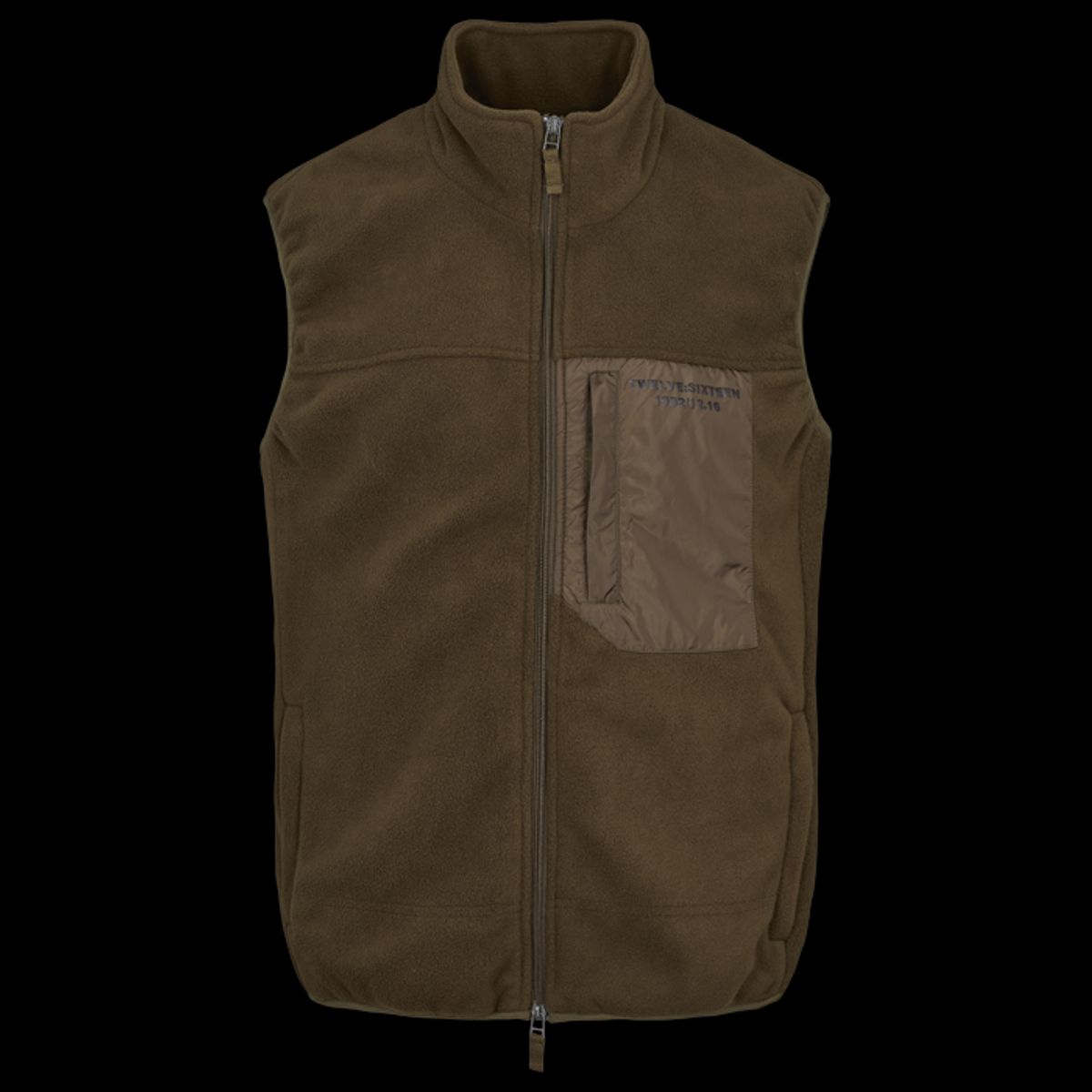 Twelve Sixteen Fleece Vest Flaske Grøn - XS