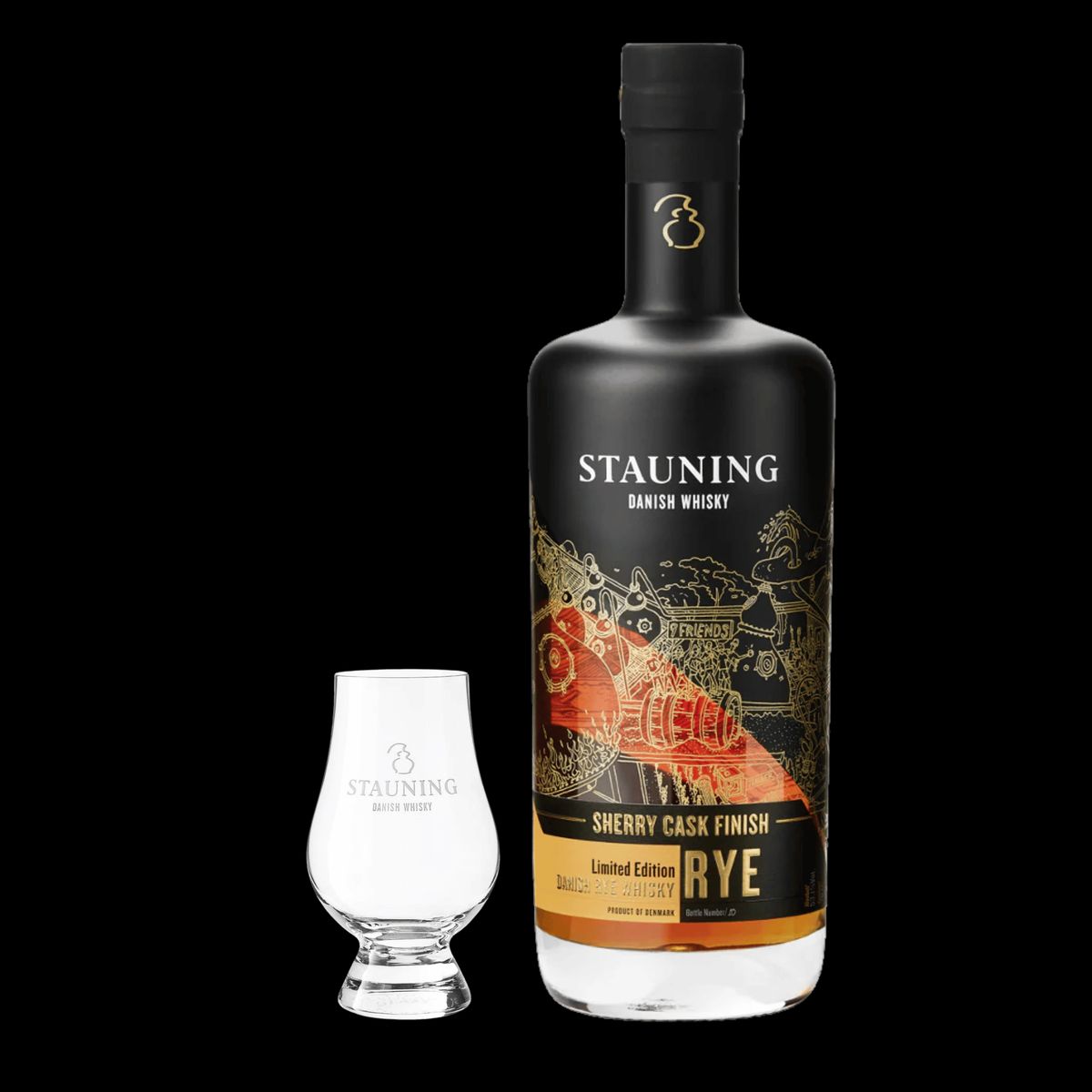 Stauning Rye Sherry Cask Finish + Gratis Stauning Whisky Glas