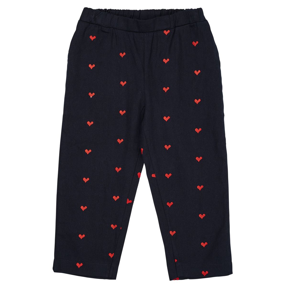 HJERTEBUKSER M. JUSTERBAR TALJE - NAVY W. RED HEARTS - NAVY W. RED HEARTS / 110