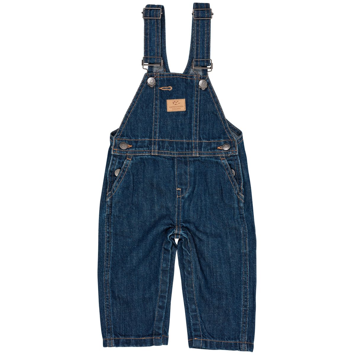 ØKOLOGISKE BABY OVERALLS - DARK INDIGO BLUE WASHED - DARK INDIGO BLUE WASHED / 62