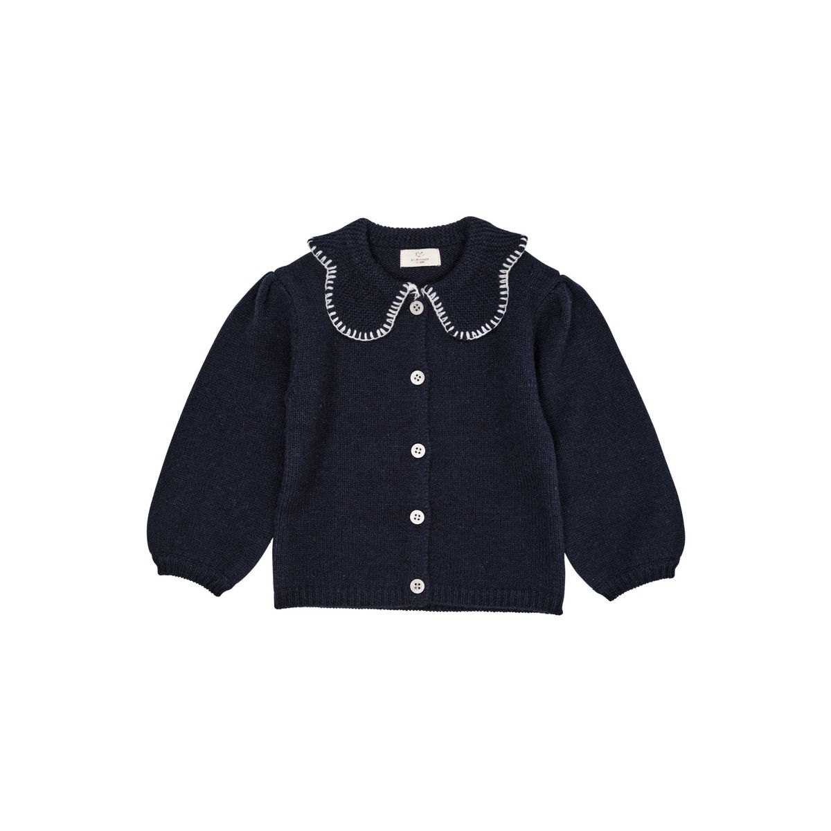 CASHMERE CARDIGAN MED KRAVE - NAVY - NAVY / 134-140