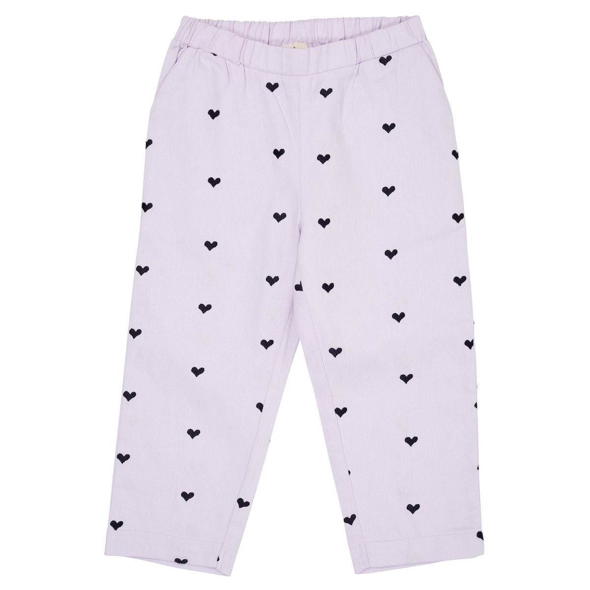 HJERTEBUKSER M. JUSTERBAR TALJE - LAVENDER W. NAVY HEARTS - LAVENDER W. NAVY HEARTS / 116