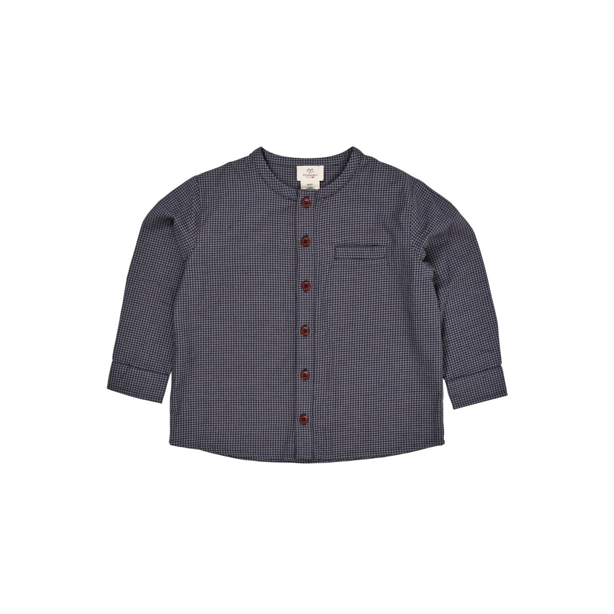 TERNET BLUSE MED KNAPLUKNING - NAVY CHECK COMBI - NAVY CHECK COMBI / 128