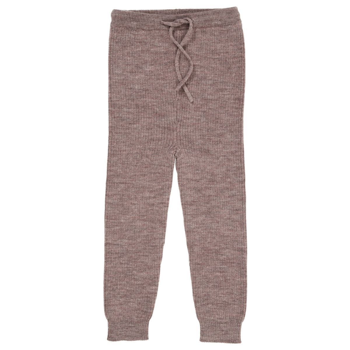 KLASSISK MERINO RIB LEGGINGS M. BINDEBÅND - UNISEX - NATURAL MELANGE - NATURAL MELANGE / 104