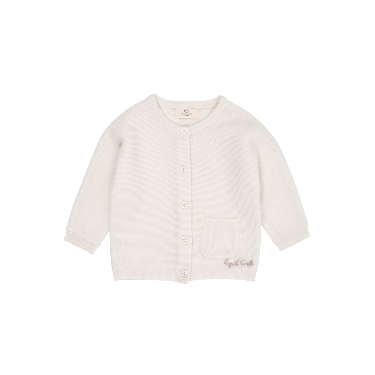 CASHMERE CLASSIC BABY CARDIGAN - CREAM - CREAM / 50-56