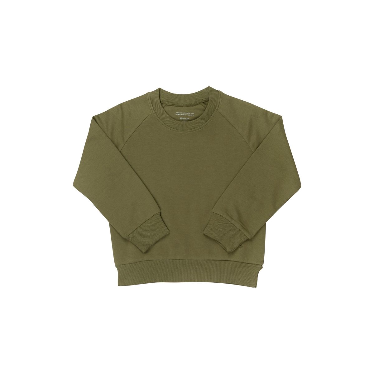 SWEATSHIRT MED RUND HALS - DARK GREEN - DARK GREEN / 110