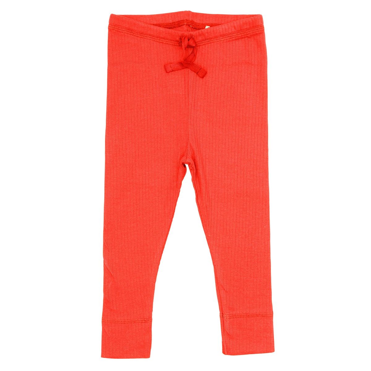 LEGGINGS I RIB JERSEY MED SNØRE - RED - RED / 80