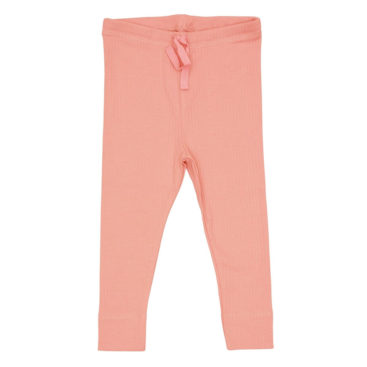 LEGGINGS I RIB JERSEY MED SNØRE - CORAL - CORAL / 86