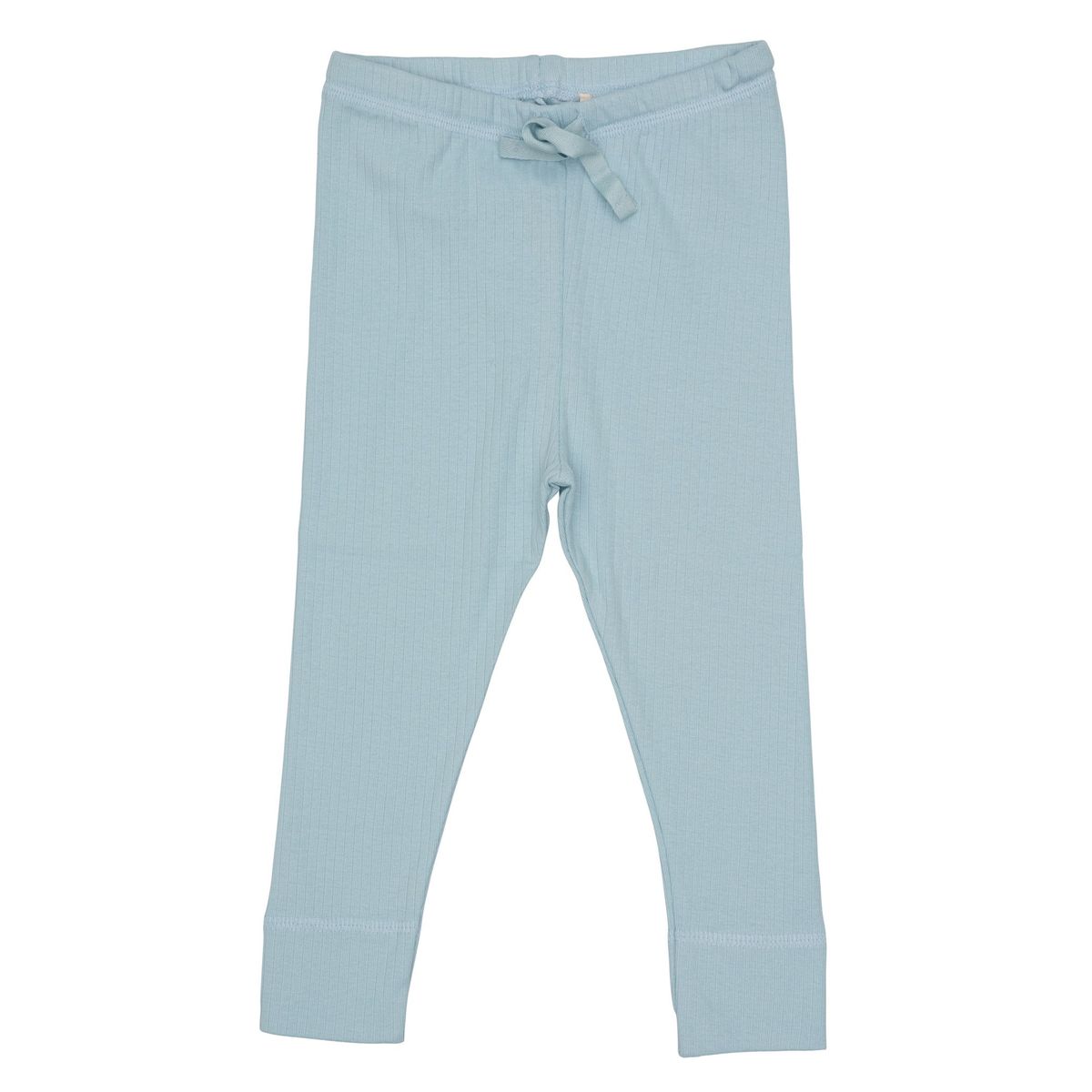 LEGGINGS I RIB JERSEY MED SNØRE - LT. BLUE - LT. BLUE / 68