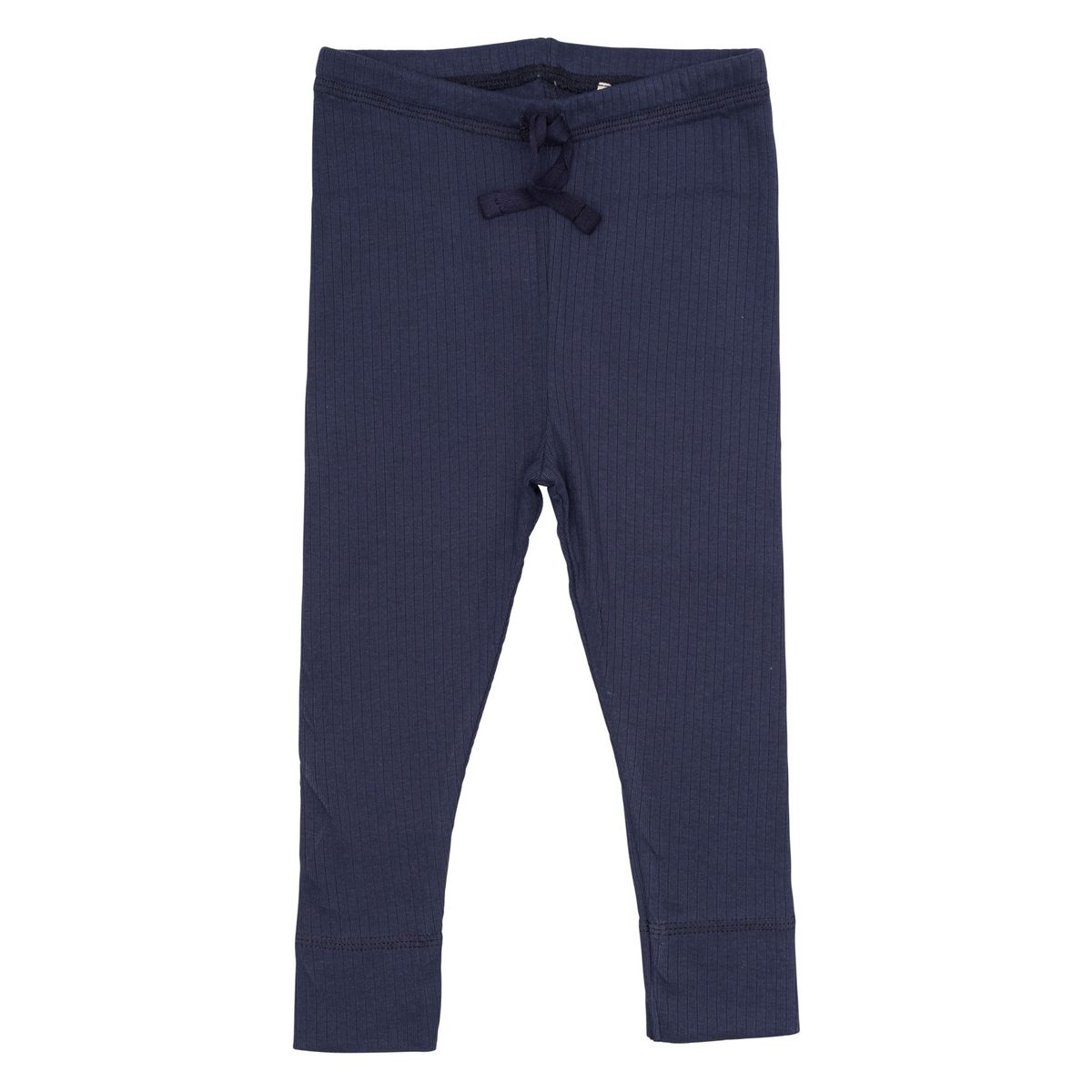 LEGGINGS I RIB JERSEY MED SNØRE - NAVY - NAVY / 104