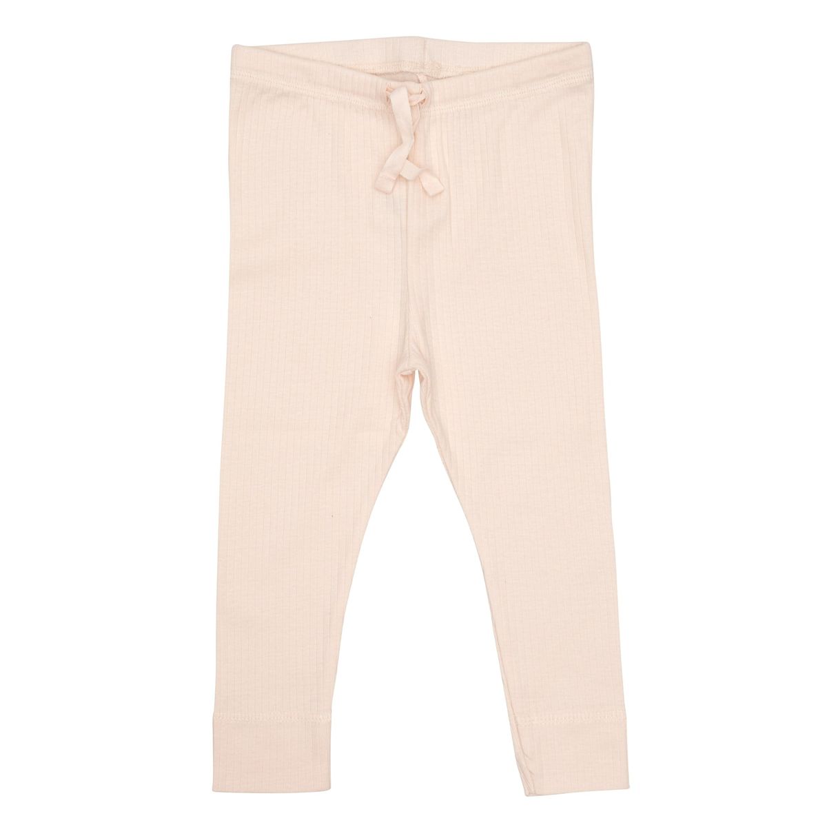 LEGGINGS I RIB JERSEY MED SNØRE - SOFT PINK - SOFT PINK / 86