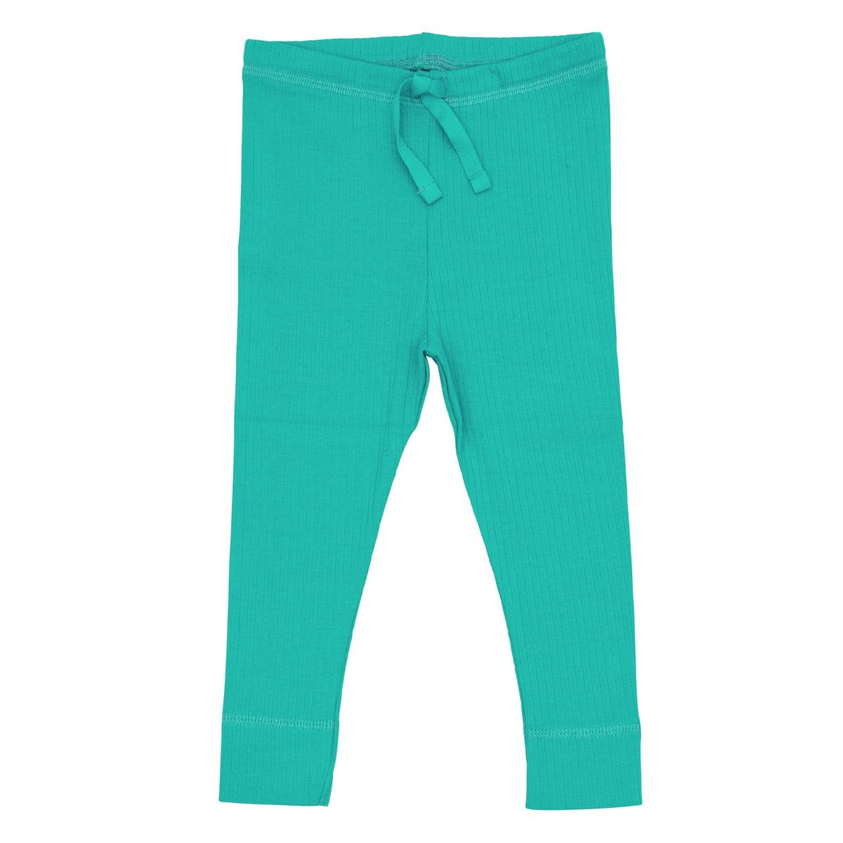 LEGGINGS I RIB JERSEY MED SNØRE - SHARP GREEN - SHARP GREEN / 62