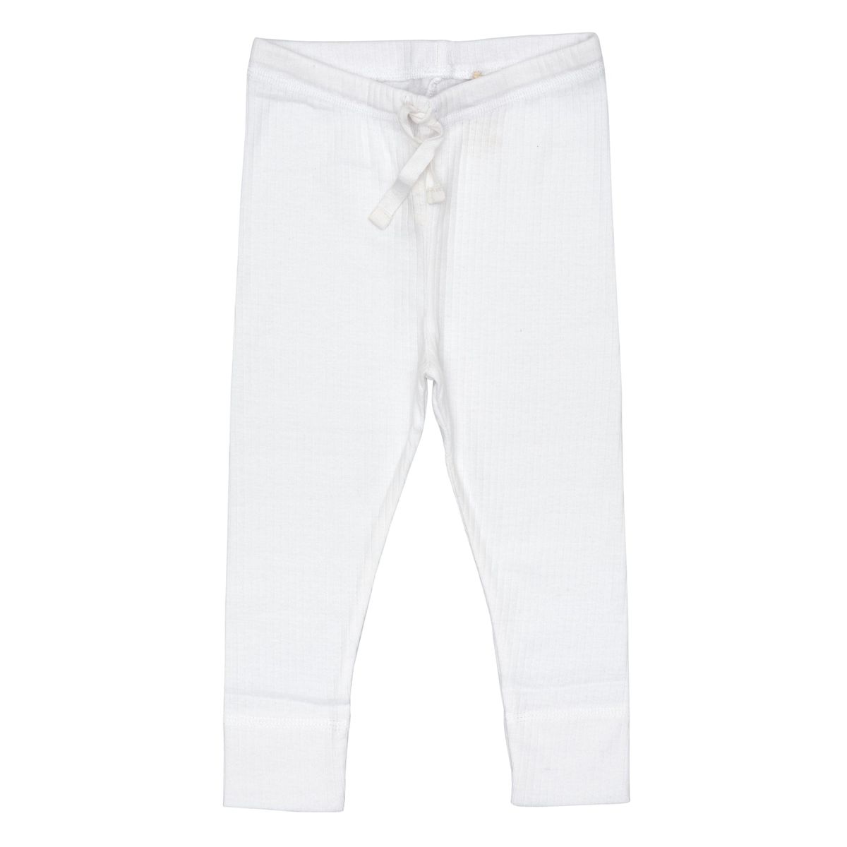 LEGGINGS I RIB JERSEY MED SNØRE - WHITE - WHITE / 92